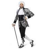 Zilver Zwarte Barok Kostuum Premium