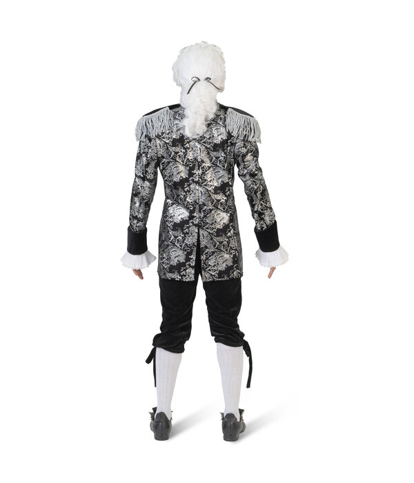 Zilver Zwarte Barok Kostuum Premium