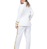 Luxe Navy Officier Kostuum Wit Dames