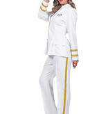 Luxe Navy Officier Kostuum Wit Dames