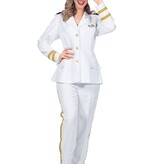 Luxe Navy Officier Kostuum Wit Dames