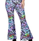 Hippiebroek Panter Paars Dames
