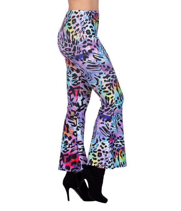 Hippiebroek Panter Paars Dames