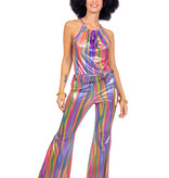Disco Catsuit Regenboog Shine Dames