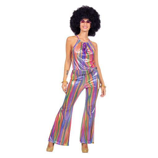 Disco Catsuit Regenboog Shine Dames
