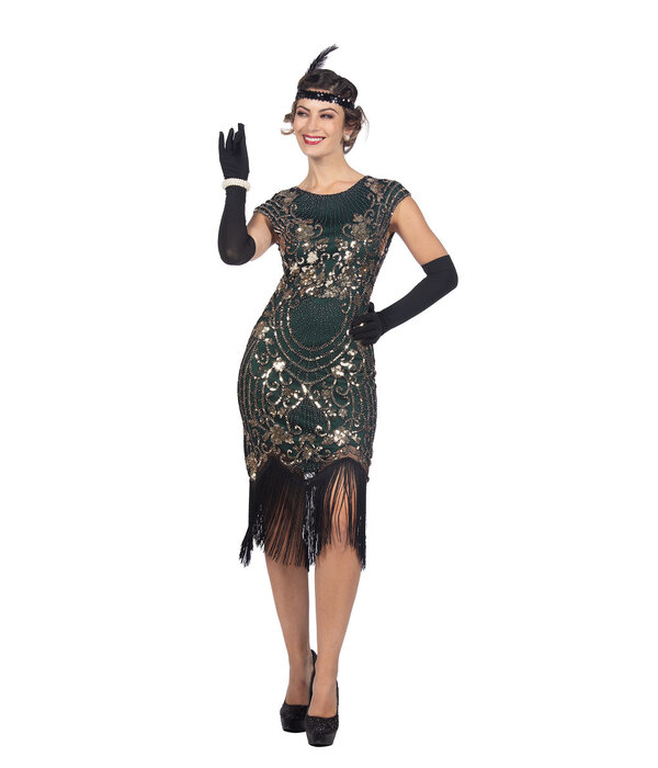 Charleston 20's Jurk Groen Premium