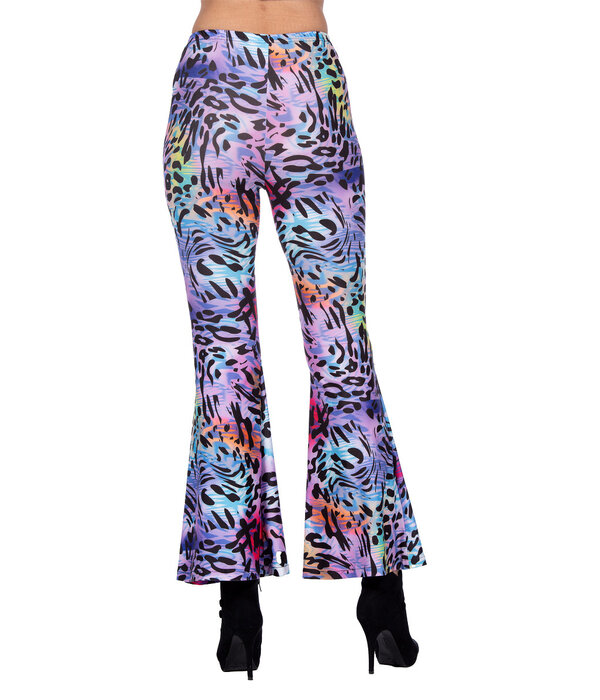 Hippiebroek Panter Paars Dames