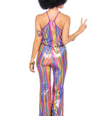 Disco Catsuit Regenboog Shine Dames