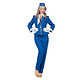 Stewardess kostuum Dames Blauw Premium 4-delig