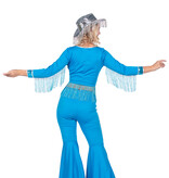 Western Verkleedset Franjes Dames Azuurblauw