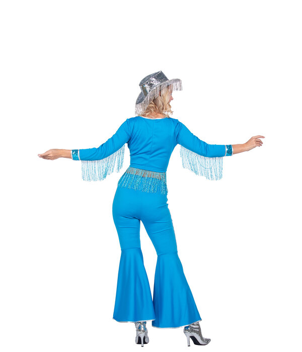 Western Verkleedset Franjes Dames Azuurblauw