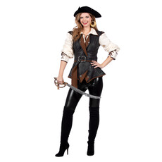 Luxe Piraten Jas Dames met Riem