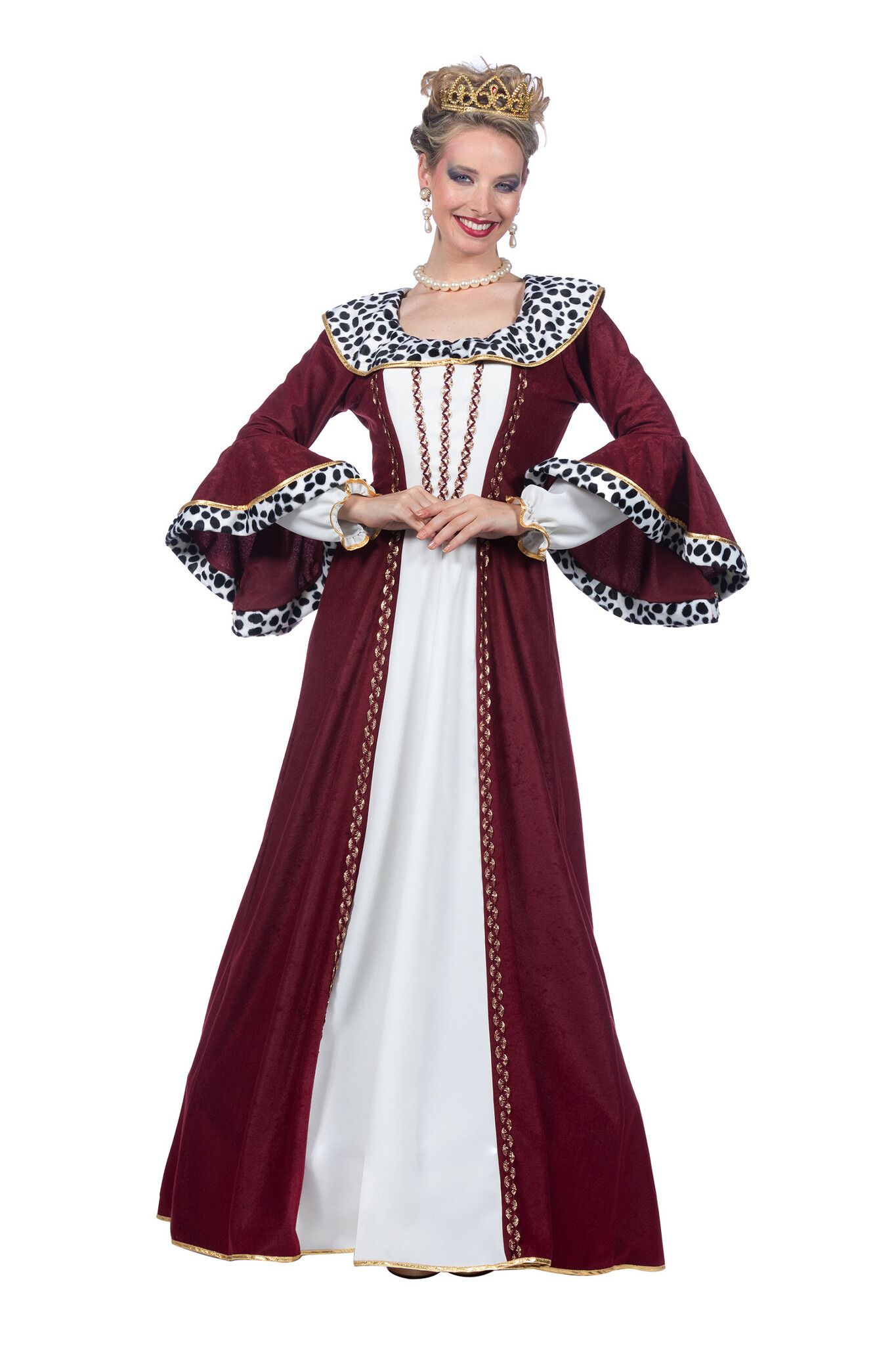 Luxe Koninginnen Jurk Bordeaux afbeelding