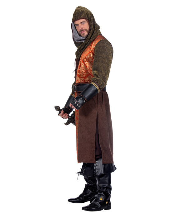 Kasteelheer Kostuum Heren Bruin/Oranje Premium