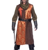 Kasteelheer Kostuum Heren Bruin/Oranje Premium