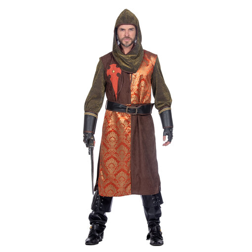 Kasteelheer Kostuum Heren Bruin/Oranje Premium