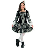 Zilver Zwarte Barok Jurk Meisjes