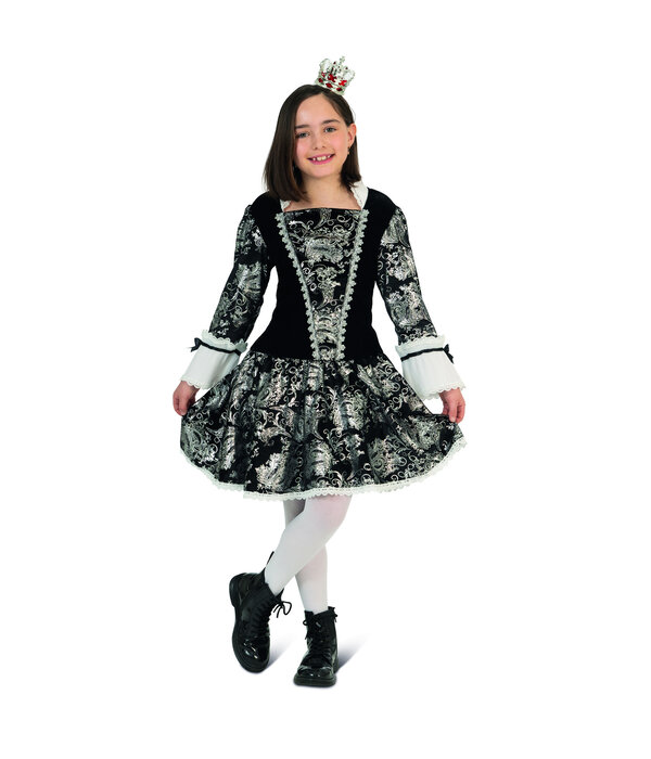 Zilver Zwarte Barok Jurk Meisjes