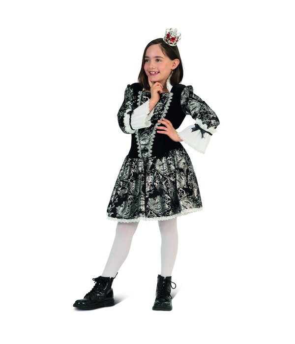 Zilver Zwarte Barok Jurk Meisjes