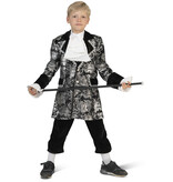 Zilver Zwarte Barok Kostuum Kind