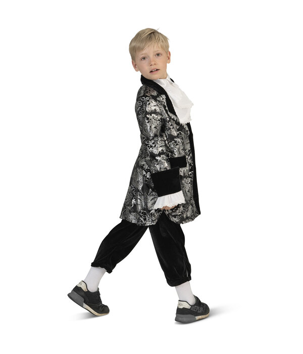 Zilver Zwarte Barok Kostuum Kind