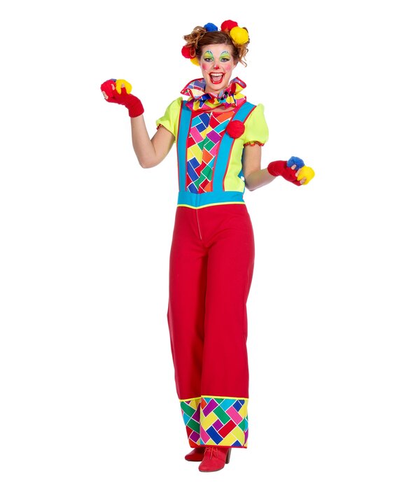 Clownskostuum Retro Dames Twirly