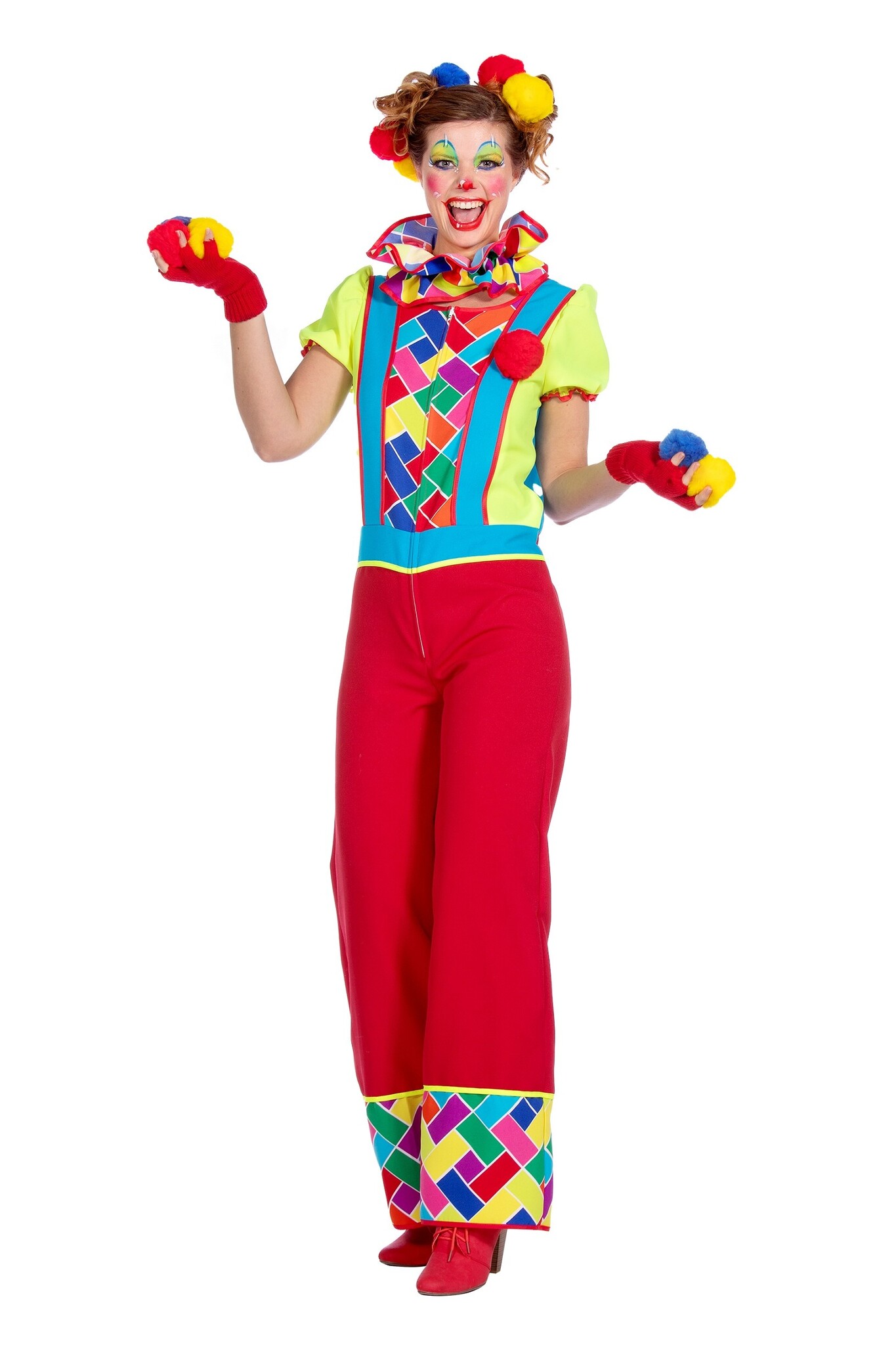 Clownskostuum Retro Dames Twirly afbeelding