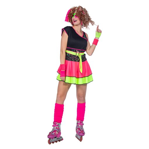 80's Jurkje Neon Dames Multikleur