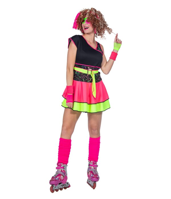 80's Jurkje Neon Dames Multikleur
