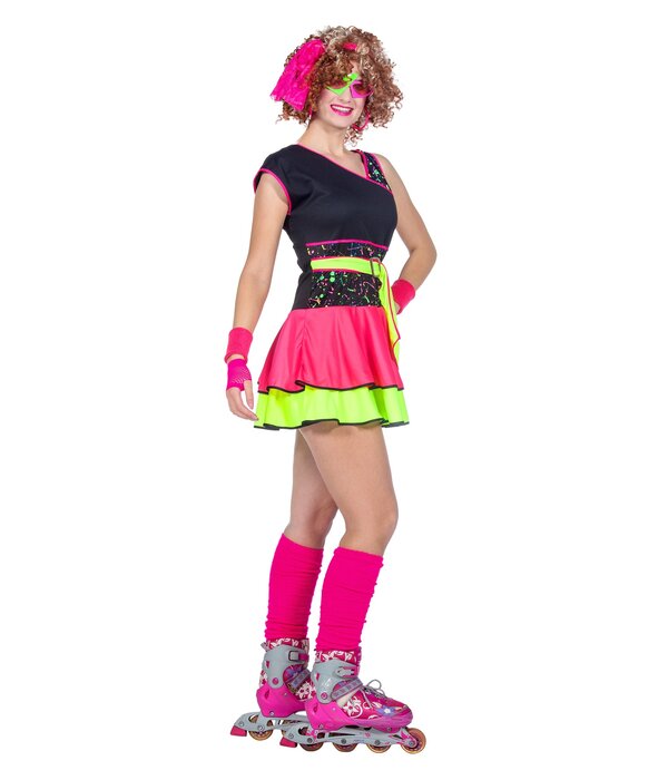 80's Jurkje Neon Dames Multikleur