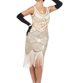 Charleston 20's Jurk Gebroken Wit Premium