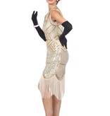 Charleston 20's Jurk Gebroken Wit Premium