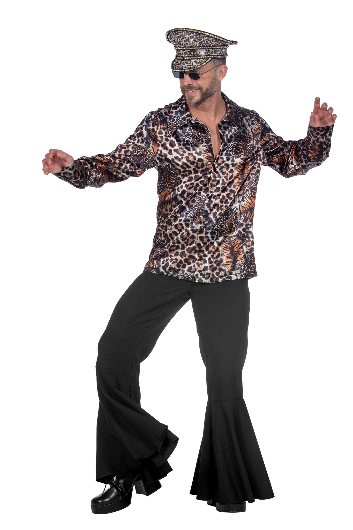 Party Blouse Panter Luipaard Heren afbeelding