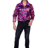 Party Blouse Folie Pailletten Paars