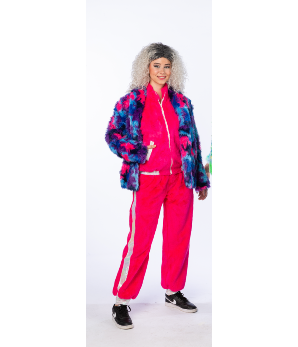 Pluche Jas Blauw/Paars/Pink Premium