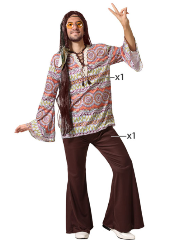 Kostuum Hippie Heren Gregory