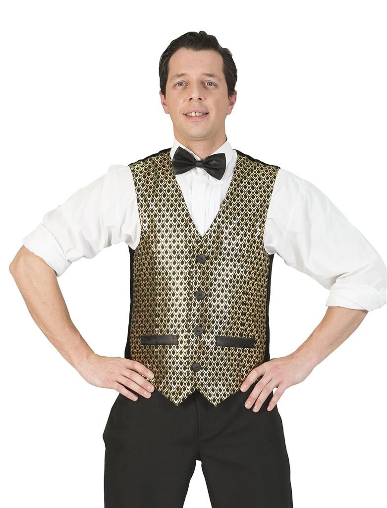 Disco Gilet Heren Goud/Zwart afbeelding