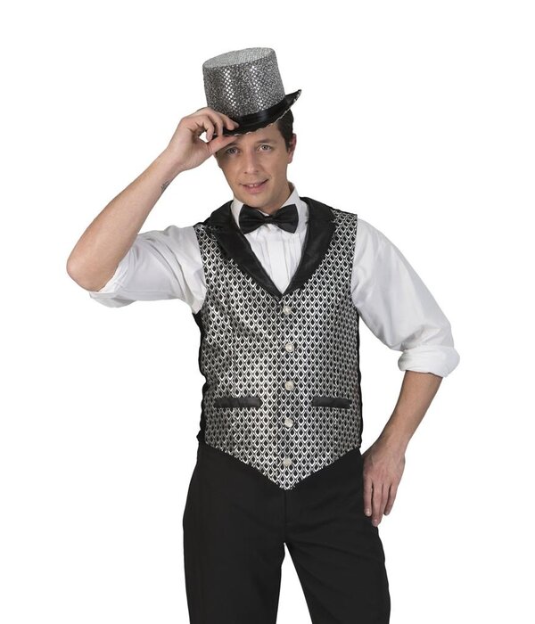 Disco Gilet Heren Zilver/Zwart