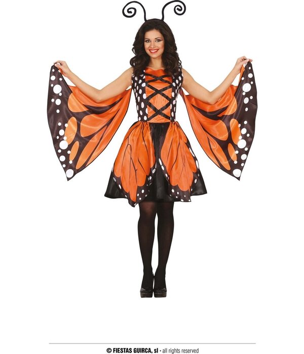 Vlinder Jurk Dames Oranje Amira