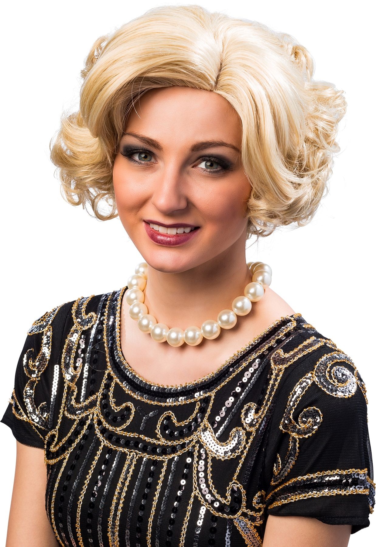 30&apos;s Pruik Dames Blond Adriana afbeelding