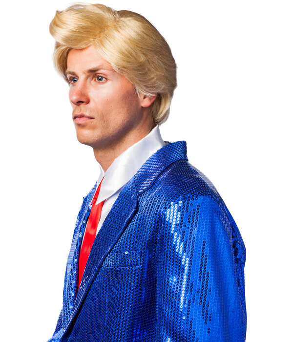 Blonde Amerikaanse Donald Pruik Heren