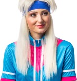 80's Aerobics Pruik Blond met Hoofdband