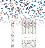 Confetti Shooter Rood/Wit/Blauw/Oranje (40cm)
