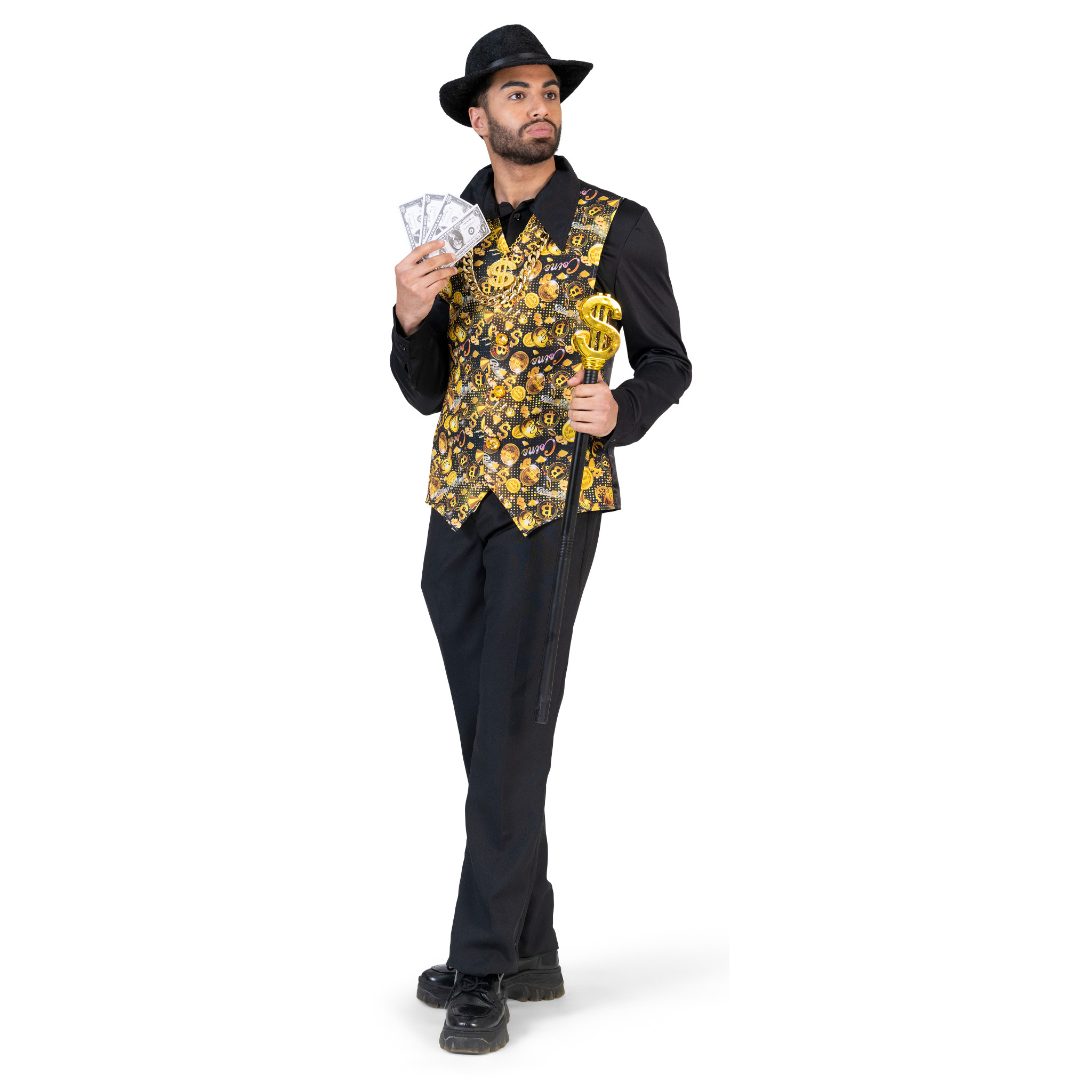 Bitcoin Gilet Heren Zwart/Goud