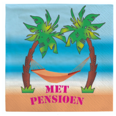 Pensioen Servetten Palmboom (20st)