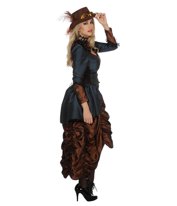 Steampunk Damesjurk Blue Premium