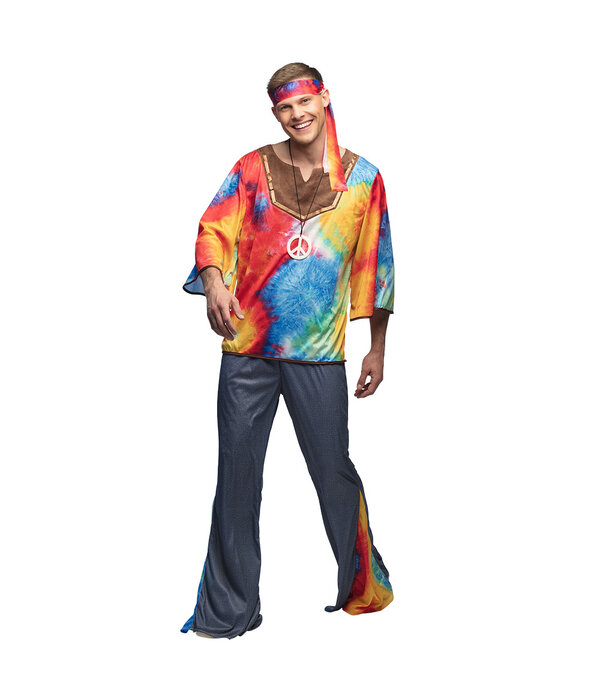 Retro Flower Power Kostuum Man Marley