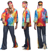 Retro Flower Power Kostuum Man Marley