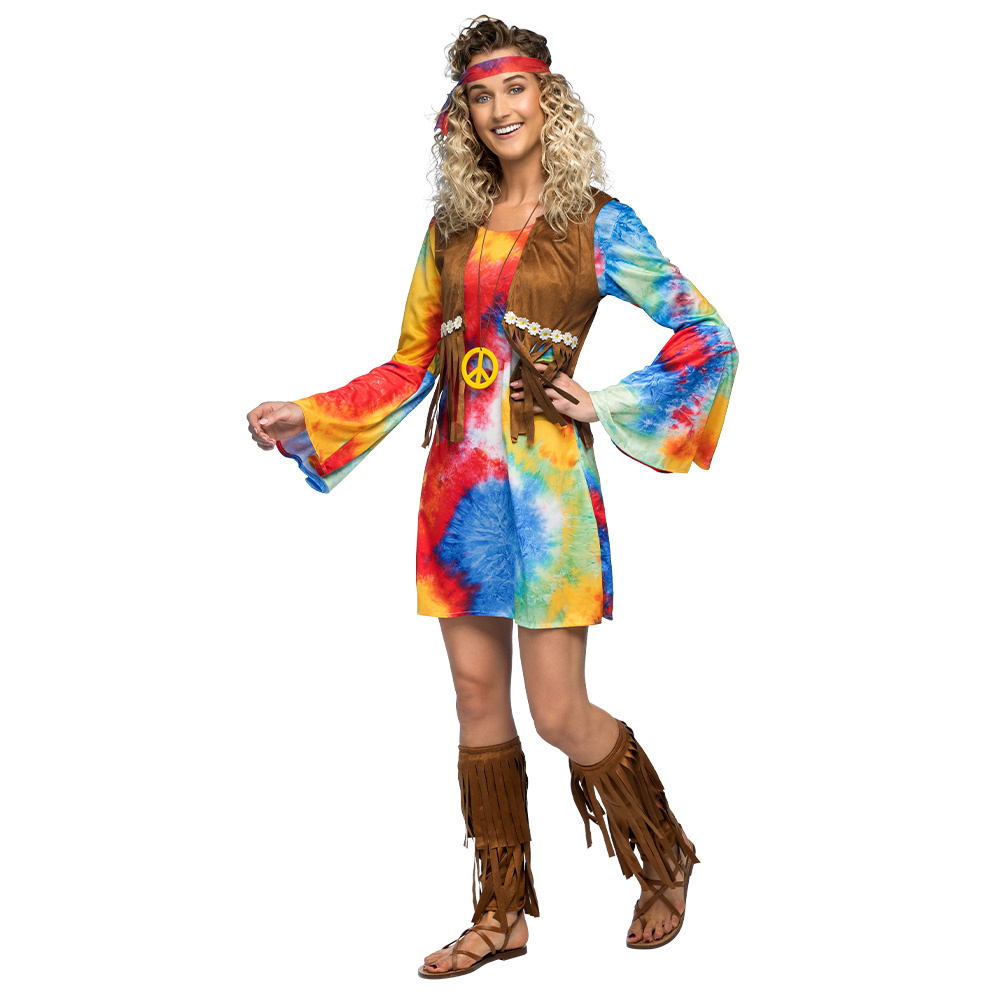 Vrouwenkostuum Hippie Breeze 5-delig afbeelding