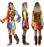 Vrouwenkostuum Hippie Breeze 5-delig